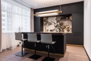 black modern kitchen